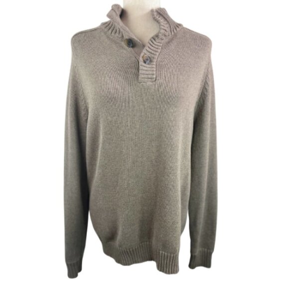 J. CREW FACTORY Brown Mens Henley Sweater Size M - Picture 9 of 11